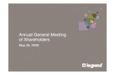 Annual General Meeting of Shareholders · 2017-11-13 · Financial results - A. Burel Dividend, Q1 09 results and targets - G. Schnepp ... for international markets LCS 2: a new Voice-Data-Image