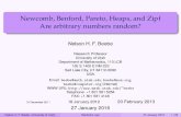 Newcomb, Benford, Pareto, Heaps, and Zipf Are arbitrary numbers …beebe/talks/2016/benfords-law/... · 2016-01-26 · Newcomb’s prediction The law of probability of the occurrence
