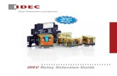 IDEC Relay Selection Guide - RS Components · 2019-10-13 · D24=24V DC D48=48V DC Coil Voltage RF1V 2A2B L – D48 LED Indicator Blank=no indicator L=LED indicator ...
