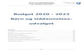 Budget 2020 - 2023 Børn og Uddannelses- udvalget ... SPECIELLE BEMÆRKNINGER Børne- og Uddannelsesudvalg DRIFTBUDGET 2020-2023 200 Budget 2020 - 2023 Børn og Uddannelses-udvalget