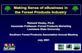 Making Sense of eBusiness in the Forest Products Industry · 2007-09-19 · Making Sense of eBusiness in the Forest Products Industry Richard Vlosky, Ph.D. Associate Professor- Forest