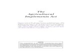 A-10 - The Agricultural Implements Act · AGRICLTRAL IPLEETS c A-10 3 CHAPTER A-10 An Act respecting the Sale of Agricultural Implements Short title 1 This Act may be cited as The
