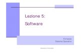 Lezione 5: SoftwareLezione 5: Software Firmware Sistema Operativo Laboratorio di Informatica 2 Architettura del calcolatore La prima decomposizione di un calcolatore è relativa a