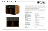 LA SCALA - Klipsch Audio Technologiesassets.klipsch.com/product-specsheets/La-Scala... · The La Scala II enclosure is assembled using only the highest-grade adhesives and fasteners.