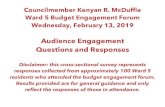 Audience Engagement Questions and Responses · 2/2/2019  · Audience Engagement Questions and Responses Disclaimer: this cross-sectional survey represents responses collected from