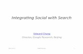 Integra(ng)Social)with)Search) - Stanford Universityinfolab.stanford.edu/~echang/Wise2010-Keynote.pdf · Related&Papers • AdHeat’(Social’Ads): – AdHeat:&An&Inﬂuence9based&Diﬀusion&Model&for&PropagaAng&Hints&to&Match&Ads,&
