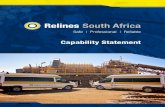 Capability Statement - Relines South Africa · Africa, Zambia, Tanzania , Ghana and the DRC. • Integrated service capability:-mill relining removal & maintenance, crushing liner