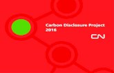 CN Carbon Disclosure Project 2016€¦ · Carbon Disclosure Project 2016 CN. Introduction. CN is a world-class transportation leader engaged in the rail and related transportation