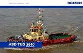 ASD TUG 2810 - Damen Group · TUGS ASD TUG 2810 TECHNICAL SPECIFICATIONS REFERENCES CONTACT PARTICULARS Capacities: Fuel oil 72.3 m³ Lubrication oil 9.0 m³ Fresh water 14.9 m³