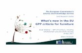 What's new in the EU GPP criteria for furnitureec.europa.eu/environment/gpp/pdf/Shane_Donatello_Whats_new_furniture... · No furniture at all: need to source furniture items. Simplest