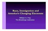 Race, Immigration and America’s Changing Electorate · Source: William H. Frey analysis of US Census estimates Growth in US Minority Populations, 2000-8 2 8.9 32.4 30.1 0 5 10 15