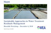 Sustainable Approaches to Water Treatment Residuals …Sustainable Approaches to Water Treatment Residuals Management. Biosolids Workshop – December 6, 2018. Bret M. Casey, PE, BCEE.