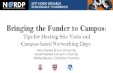 Bringing the Funder to Campus - MemberClicks€¦ · Susan Gomes, Harvard University Marley Bauce, Columbia University. Bringing the Funder to Campus: Tips for Hosting Site Visits