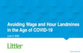 Avoiding Wage and Hour Landmines in the Age of COVID-19 · laid off are more likely to file wage-hour complaints, especially after unemployment payments end Employers may have lurking
