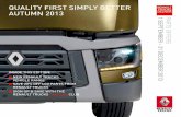 QUALITY FIRST SIMPLY BETTER AUTUMN · PDF file Approved HGV filter kit with the voucher in the centre of this brochure. Redeemable at your nearest Renault Trucks dealer.* Application