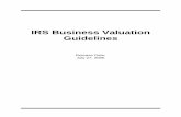 IRS Business Valuation Guidelines · 2014-11-13 · (2) Personal property items should include, where applicable; † Name of the artist, culture, maker or place or origin † Title,