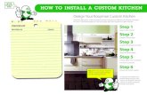 WITH HANDY TIPS HOW TO INSTALL A CUSTOM KITCHEN · 2019-01-18 · Before you can plan your custom kitchen, you need to know the measurements of your kitchen. Accurate measurements