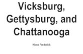 Vicksburg, Gettysburg, and Chattanooga - Tim · PDF file Vicksburg set the Confederacy tottering. Lincoln believed that General Meade was capable of completing the destruction of Lee’s