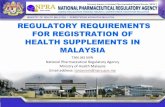 REGULATORY REQUIREMENTS FOR REGISTRATION OF …...Active Ingredients & Excipients If the product formulation contains active ingredients of endangered wildlife/ botanical species listed