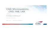 CMC Microsystems: CAD, FAB, LAB · CAD, FAB, LAB Workshop: Accelerating AI MARCH 6, 2020 | WORKSHOP: ACCELERATING AI OWAIN JONES, CRAIG JEFFREY ... Systems Lab Software Platforms