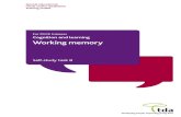 For PGCE trainees Cognition and learning Working memory · Session 3. 2 Overview of the inclusion statement Development and diversity. Self-study task 8 Working memory Cognition and