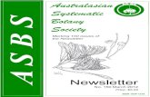 Marking 150 issues of the Newsletter · or before 14 March. A landmark for the ASBS Newsletter This issue of the Newsletter marks a special anniversary, being issue number 150, a