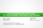 Fast incremental matrix factorization for recommendation with … · 2018-12-29 · Fast incremental matrix factorization for recommendation with positive-only feedback João Vinagre1,2