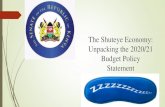 The Shuteye Economy: Unpacking the 2020/21 …...Unpacking the 2020/21 Budget Policy Statement Legal Basis Public Finance Management (PFM) Act Section 25 (2), the National Treasury