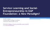 Social-Entrepreneurship in EAP Foundation: a New Paradigm? · Social Change Model of Leadership (Dugan 2006) The social change model of leadership development (HERI, 1996) was created