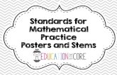 Standards for Mathematical Practice Posters and Stems · Standards for Mathematical Practice “I can” statement . Student Friendly Language . M.P. 1 Make sense of problems and