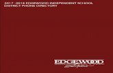 2017 -2018 EDGEWOOD INDEPENDENT SCHOOL DISTRICT … · Vanessa Vallejo, Itinerant Autism.....1017 HOMEBOUND TEACHER BURLESON Bethany Zamora, Teacher.....1424 Academics Division EISD