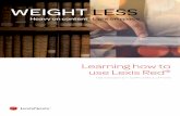 WEIGHT LESS - LexisNexis · Page 1: Logging in to Lexis Red ... Page 7: Syncing annotations across devices. Logging in to Lexis Red ... click on the front cover. Downloading updates