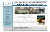 St. Pius X Newsletter September 2013€¦ · September 2013 St. Pius X Catholic School 71 Jane Street Toronto, ON, M6S 3V3 Phone: 416-393-5237 Fax: 416-397-6084 Principal: L. Sposato