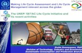 The UNEP/ SETAC Life Cycle Initiative and its recent ... · A Green Economy is one that results in increased human well-being & social equity, while significantly reducing environmental