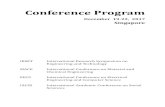 Conference Program - iacss-conf.org · Conference Program December 19-22, 2017 Singapore IRSET International Research Symposium on Engineering and Technology MACE International Conference