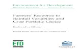 Farmers’ Response to · Farmers’ Response to Rainfall Variability and Crop Portfolio Choice: Evidence from Ethiopia Mintewab Bezabih, Salvatore Di Falco, and Mahmud Yesuf Abstract