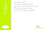 Hybrid Whitepaper with NuoDB Transaction and Analytical ... · Hybrid Transaction and Analytical Processing with NuoDB 1 Abstract NuoDB is a distributed SQL database management system
