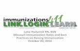 Lana Hudanick RN, BSN Missouri Immunization Rates and Best …health.mo.gov/living/wellness/immunizations/pdf/morates102016.pdf · Practices on Raising Immunization October 20, 2016
