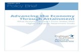 Advancing the Economy Through Attainment · attainment policy and research—defines “attainment” as the percentage of adults in a state with high-quality postsecondary degrees