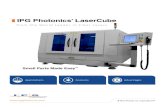 IPG Photonics’ LaserCube · PDF file addition and lowest cost of ownership of any professional laser cutter. System Overview IPG Photonics World Headquarters, Oxford MA, USA Leader