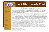 Vol. 3, No. 1, Spring 2012 Fort St. Joseph Post · 2017. 4. 19. · I’m so pleased to welcome you to another issue of the Fort St. Joseph Post and the flurry of activity that surrounds