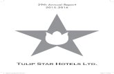 Tulip Star Hotels Ltd. · 2016. 11. 25. · 29th Annual Report 2015-2016 Tulip Star Hotels Ltd. Tulipstar Annual Report 2015-2016.indd 1 03/09/16 7:18 PM