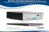 Portable 12, 20, & 26.5 GHz Microwave Signal Generator · 2017. 11. 2. · The Model 845 Series is a series of low-noise and fast-switching microwave signal generators covering a