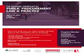 THE OSGOODE CERTIFICATE IN PUBLIC PROCUREMENT LAW & …€¦ · procurement projects, information technology transactions, outsourcing, corporate governance and supply chain management.