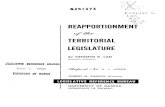 Reapportionment of the Territorial Legislature · 3. THE REAPPORTIONMENT ACT OF 1956 The Senate The House of Representatives Future Reapportionment Procedure and Enforcement . 0 4.