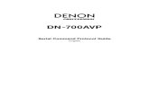 DN-700AVP Serial Command Protocol Guide… · CV FL UP CVFL UP Down FL DOWN CVFL DOWN Direct change to ∗∗dB FL ∗∗ CVFL  ∗∗: 40 to 60 by ASCII