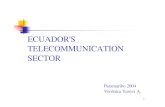 ECUADOR'S TELECOMMUNICATION SECTOR - ITU · communication technologies (ICTs), in every part of Ecuador, so that they may share in the benefits of the knowledge society". To this