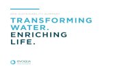 2015 SUSTAINABILITY SUMMARY TRANSFORMING WATER. …€¦ · enriches life. We help municipalities and ... maximize electrical usage efficiencies. As a result of these efforts, while