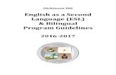 English as a Second Language (ESL) & Bilingual Program ... · 89.1205 Required Bilingual Education and English as a Second Language Programs 89.1207 Exceptions and Waivers 89.1210