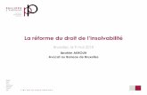La réforme du droit de l’insolvabilité · Craintes émises d’un risque d’abus CJCUE: Arrêt du 22 juin 2017 (C-126/16): les droits des travailleurs (conditions de T° et rémunération)